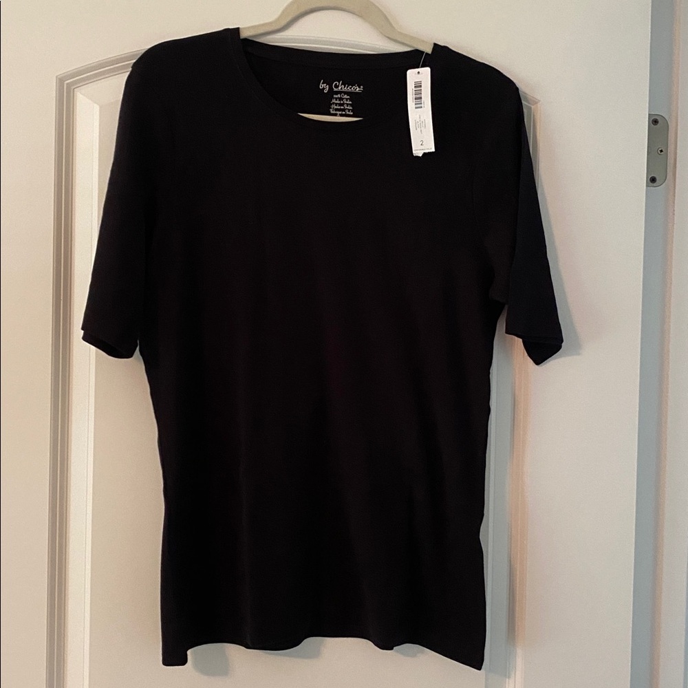 Chico's Elegant Black Cotton Top
